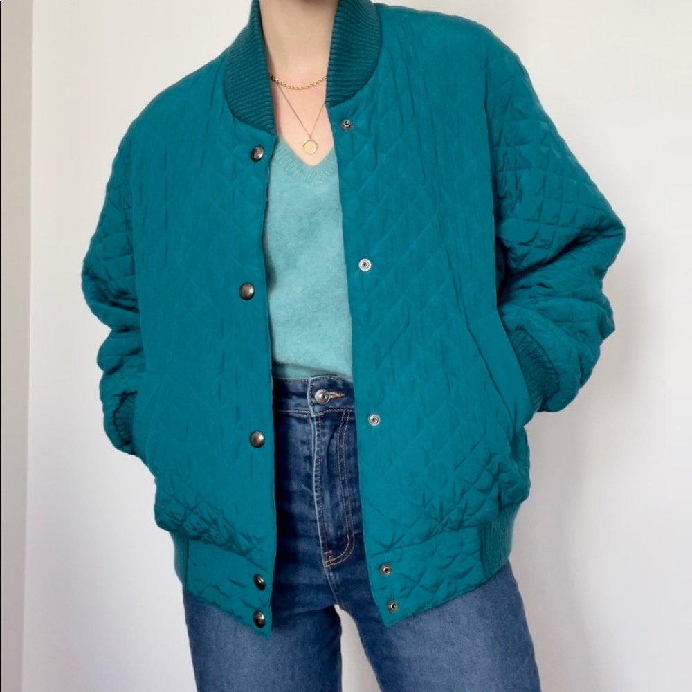 Vintage Reversible Quilted Bomber